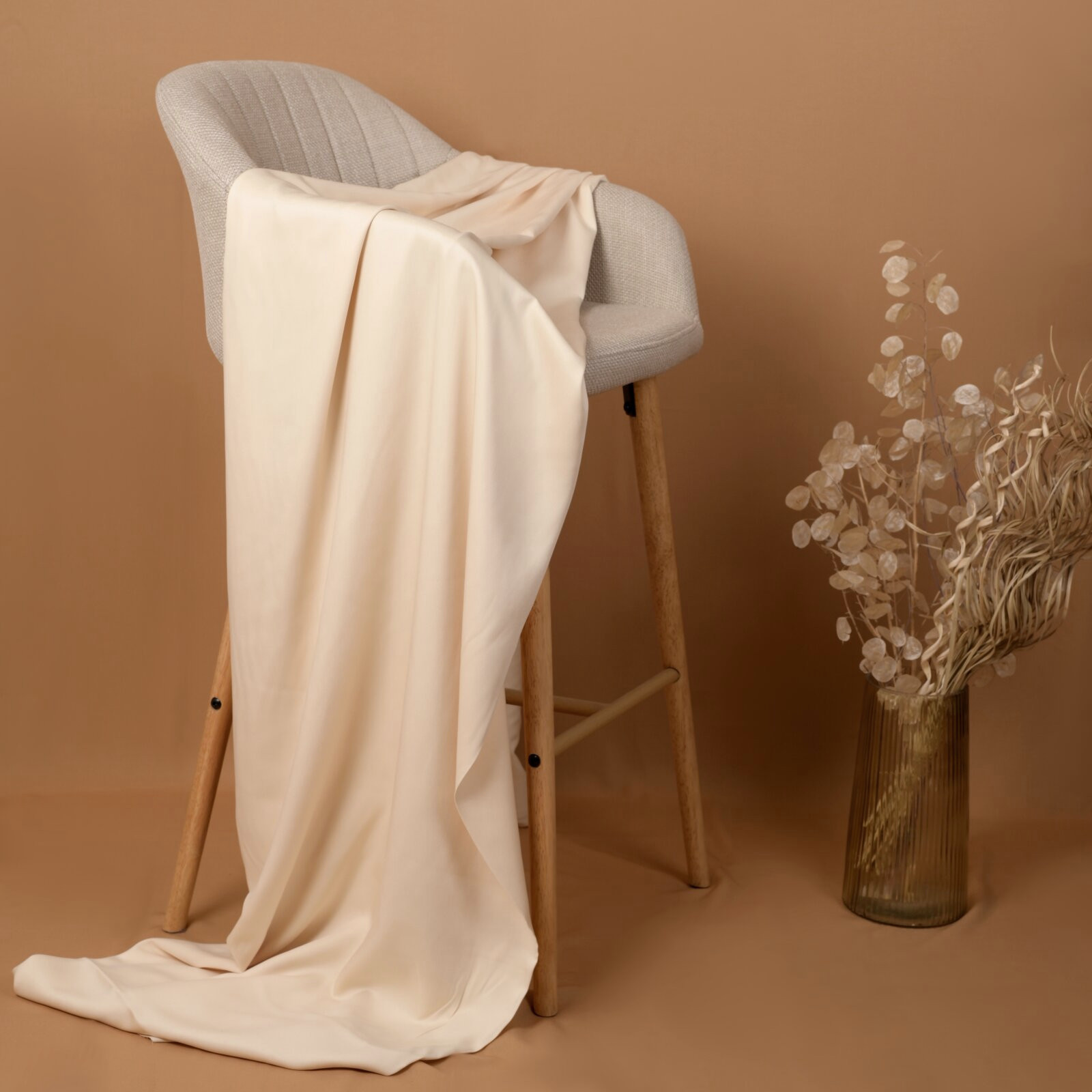 Solid twill viscose - Ivory - Image 2