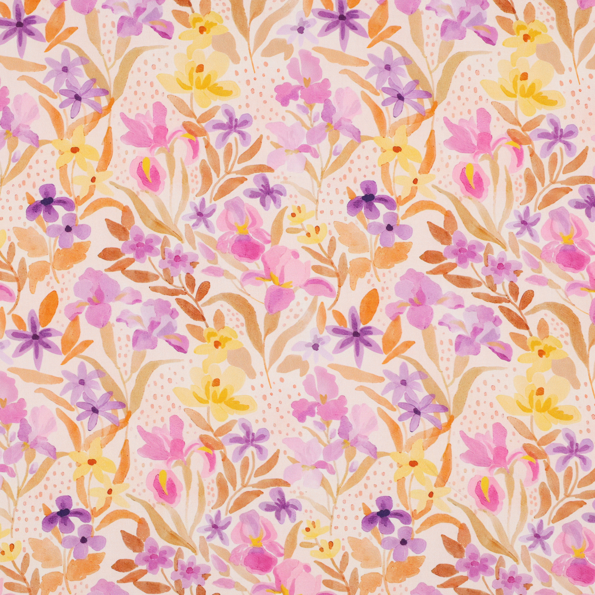 Lenzing™ Ecovero™ Digital Flowers - Peach - Image 2