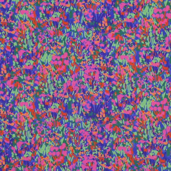 Lenzing™ Ecovero™ Digital Colorful Garden Nerida Hansen - Light blue