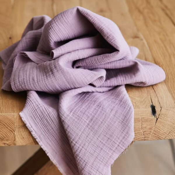 Organic Crinkle Gauze - Lilac